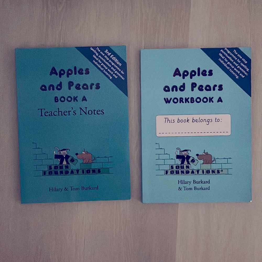 Apples and Pears Book A teachers notes and workbook A, unused